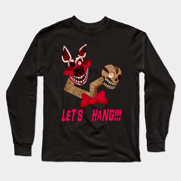 Nightmare Mangle- Let's Hang! Long Sleeve T-Shirt by VioletRose